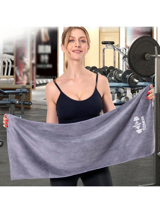 1Pc Workout Sports Towel, Highly Absorbent, Compact, Suitable for Gym Bench, Yoga, Beach, Camping & Travel, Quick Dry Microfiber Towel Unisex Design