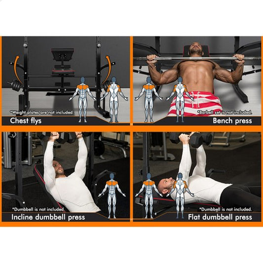 BLACK LORD Weight Bench 14In1 Press Multi-Station Fitness Home Gym Equipment