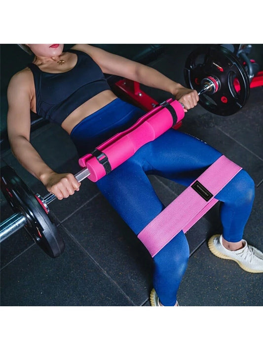 Barbell Shoulder Pad Set Includes 9 Sets for Barbell Squats, Hip Thrusts, Rib Squats Hip Induction and Induction, Hip Thrusts, Leg Curls and Lifting Sets for Both Men and Women, 5 Barbell Squats Set Including a Barbell Pad, 1 Resistance Band, 2 Ankle Straps, and a Barbell Pad Storage Bag