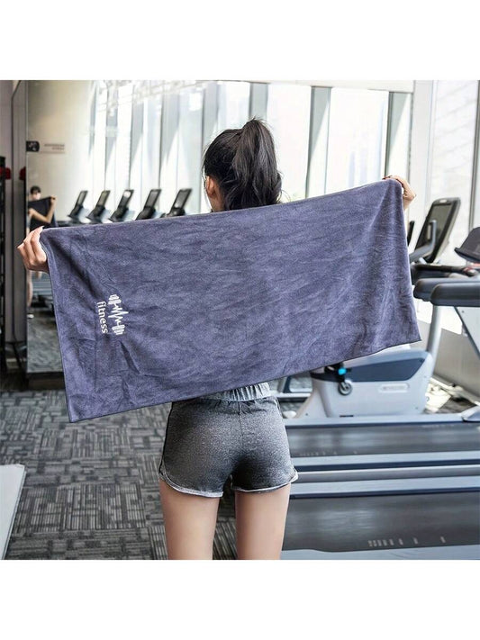 1Pc Workout Sports Towel, Highly Absorbent, Compact, Suitable for Gym Bench, Yoga, Beach, Camping & Travel, Quick Dry Microfiber Towel Unisex Design