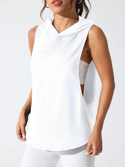 Sport Studio Women'S Solid Color round Neck Fitness Sports Tank Topworkout Tank Top