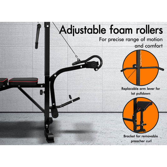 BLACK LORD Weight Bench 14In1 Press Multi-Station Fitness Home Gym Equipment