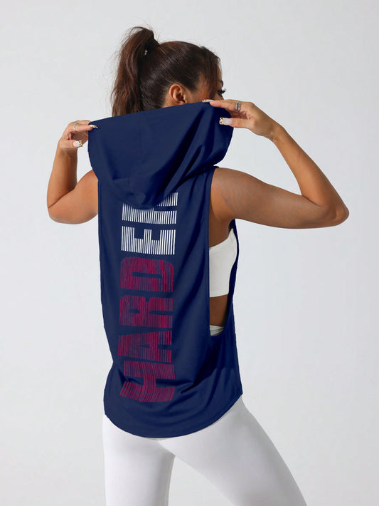 Sport Studio Women'S Solid Color round Neck Fitness Sports Tank Topworkout Tank Top