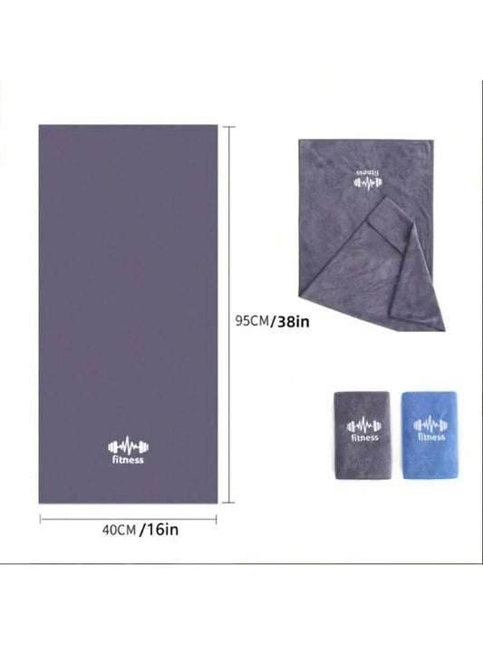 1Pc Workout Sports Towel, Highly Absorbent, Compact, Suitable for Gym Bench, Yoga, Beach, Camping & Travel, Quick Dry Microfiber Towel Unisex Design