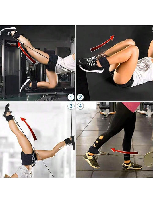 1Pc Ankle Strap for Cable Machine and Resistance Band - Adjustable and Comfortable Ankle Cuff for Glutes - Kickbacks, Leg Extensions, Hip Abductors - Unisex Fitness Attachment for Home and Gym Workouts