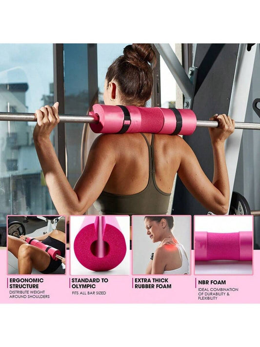 Barbell Shoulder Pad Set Includes 9 Sets for Barbell Squats, Hip Thrusts, Rib Squats Hip Induction and Induction, Hip Thrusts, Leg Curls and Lifting Sets for Both Men and Women, 5 Barbell Squats Set Including a Barbell Pad, 1 Resistance Band, 2 Ankle Straps, and a Barbell Pad Storage Bag