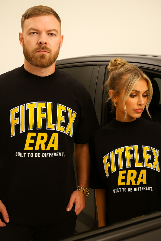 FITFLEX ERA™ Statement Tee – Black/Gold