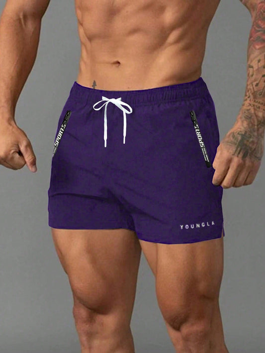 Unisex Sports Casual Shorts, Fitness Training Basketball Running Marathon Drawstring Shorts, Outdoor Ice Silk Quick-Drying Swim Beach Shorts