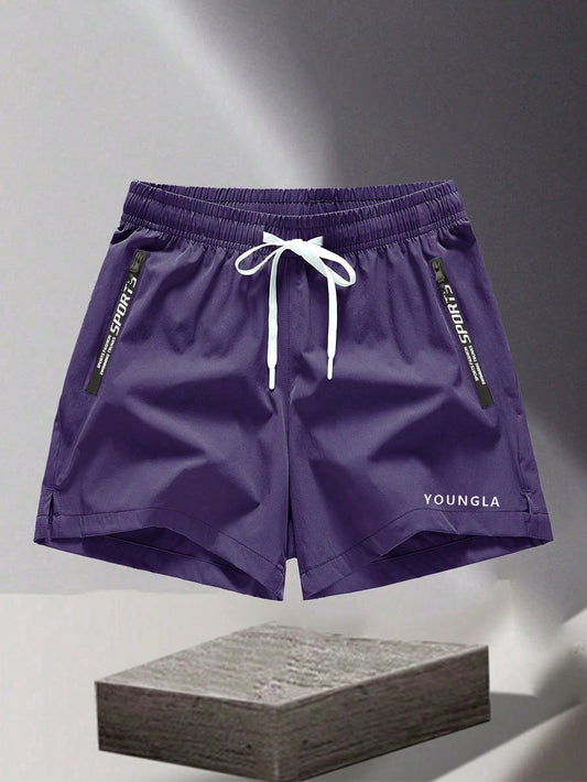 Unisex Sports Casual Shorts, Fitness Training Basketball Running Marathon Drawstring Shorts, Outdoor Ice Silk Quick-Drying Swim Beach Shorts