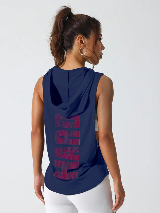 Sport Studio Women'S Solid Color round Neck Fitness Sports Tank Topworkout Tank Top