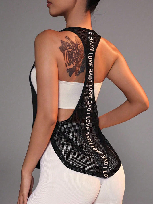 Sport Studio Solid Criss Cross Back Crop Sports Tank Topworkout Tank Top