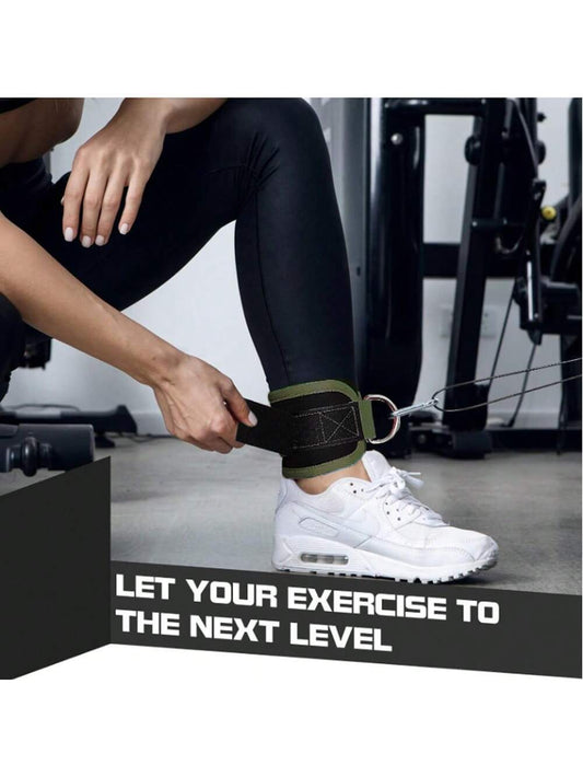 1Pc Ankle Strap for Cable Machine and Resistance Band - Adjustable and Comfortable Ankle Cuff for Glutes - Kickbacks, Leg Extensions, Hip Abductors - Unisex Fitness Attachment for Home and Gym Workouts